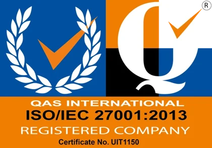 ISO/IEC 27001:2013 certification logo